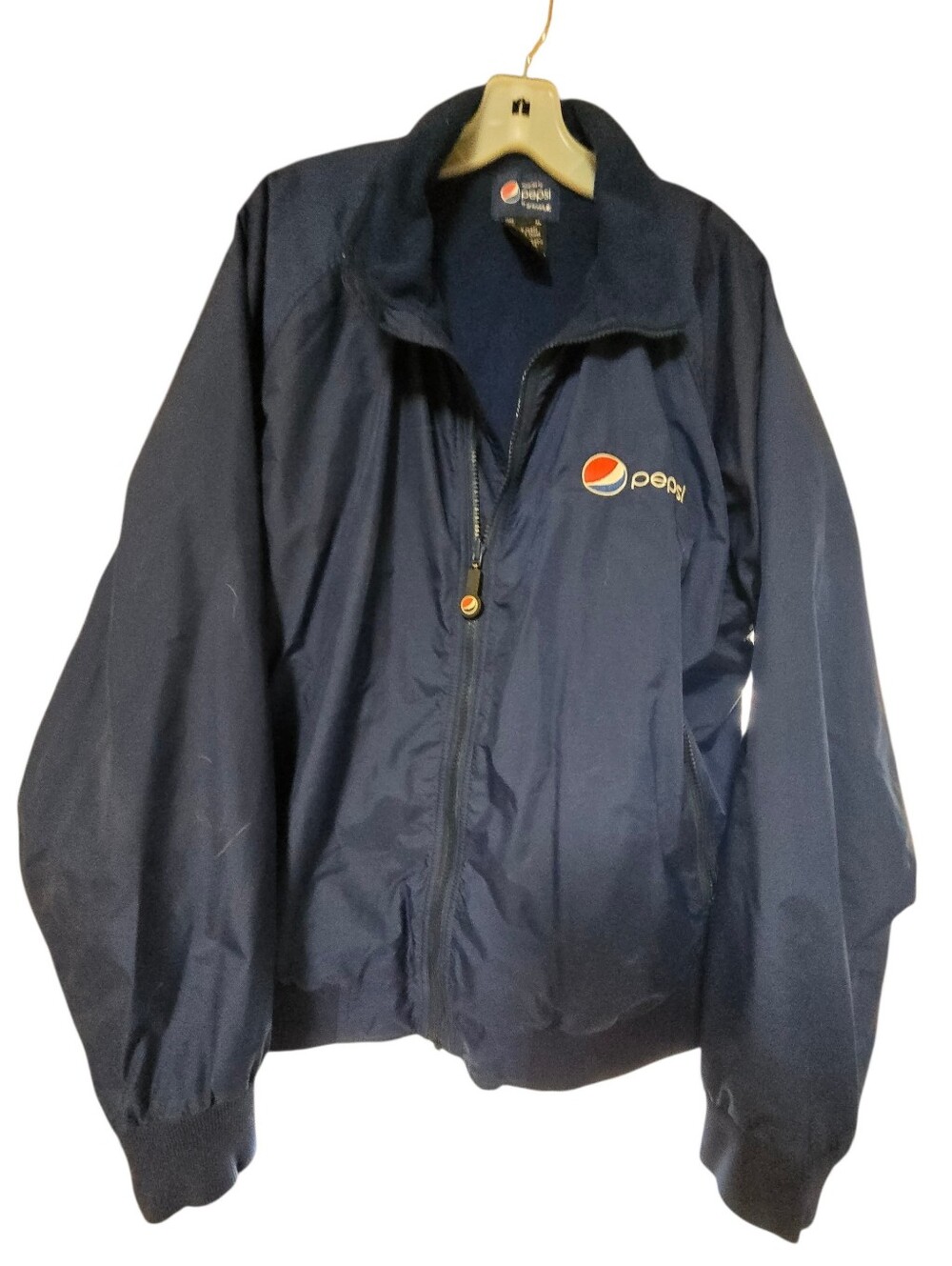 Pepsi Navy Bomber Jacket with Embroidered Logo